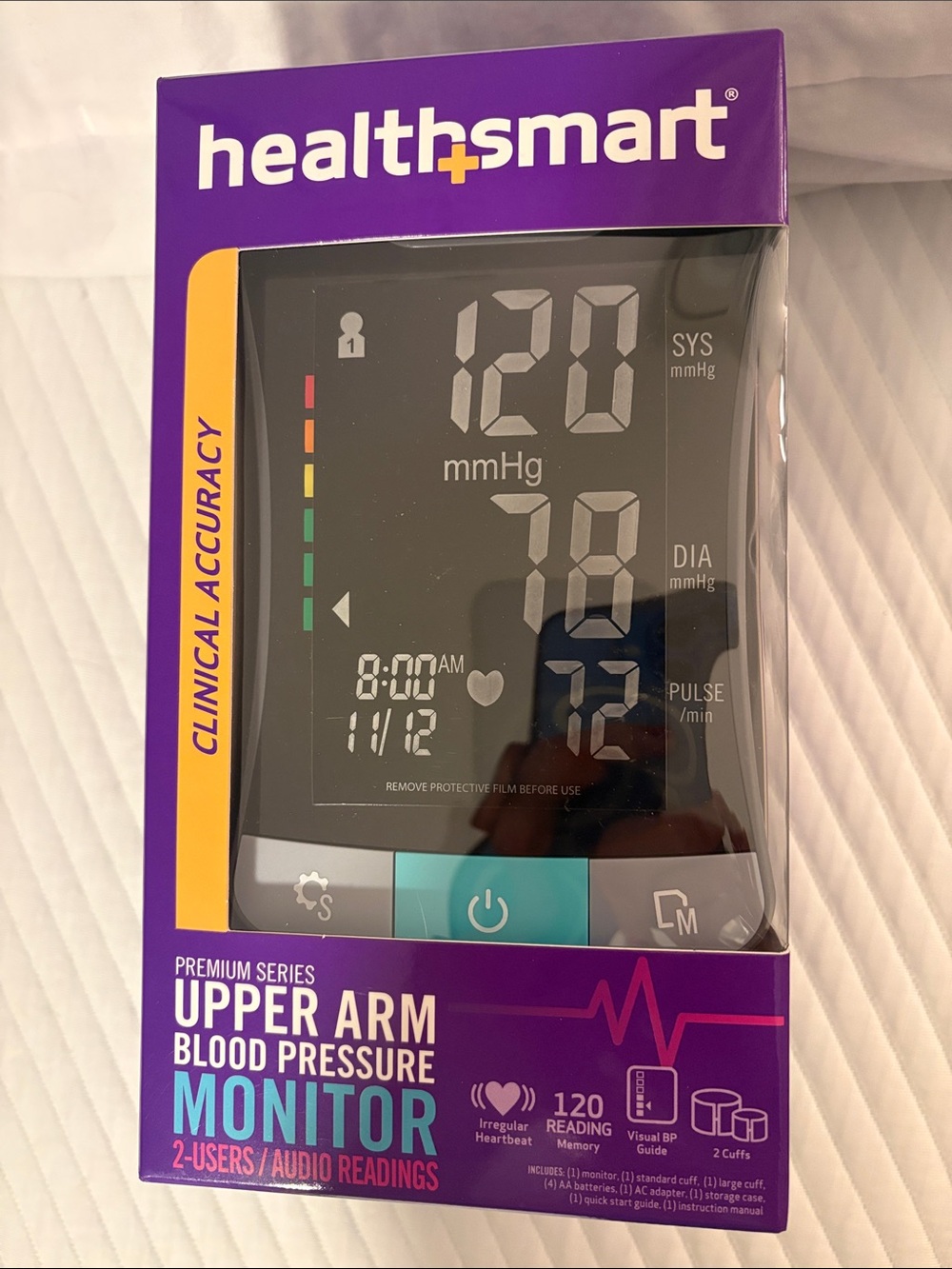 HealthSmart Upper Arm Blood Pressure Monitor with 2 cuffs